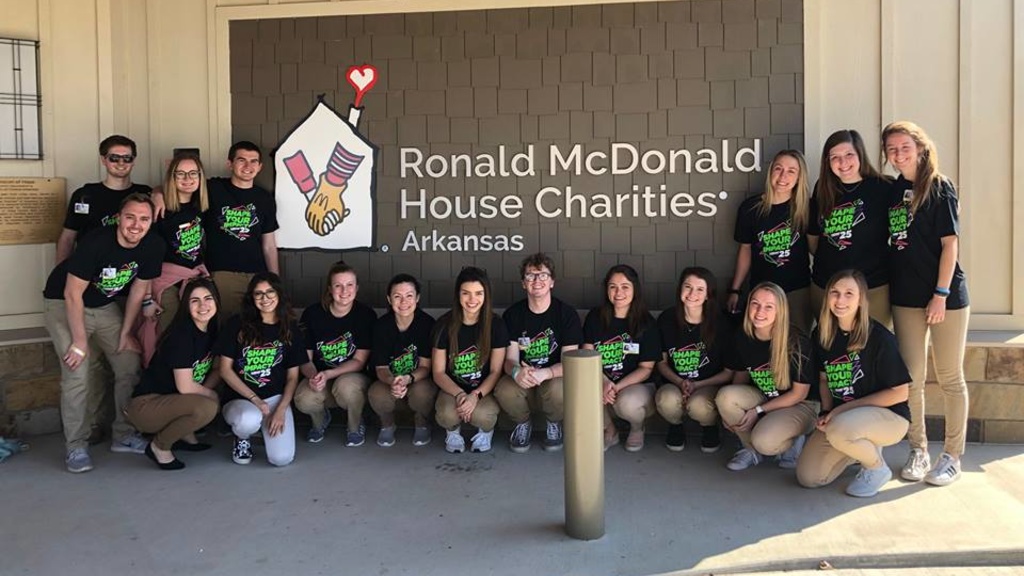 volunteers at the local Ronald McDonald house